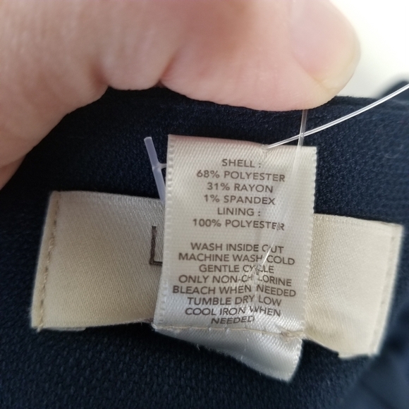 NWOT Loft Navy Sailor Button Pencil Skirt Size 14 Petite - Picture 10 of 10